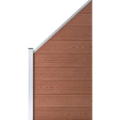 Aitasarja 1 neliöpaneeli + 1 vinopaneeli WPC 273x186 cm ruskea