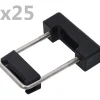 Aitatolpan U-liitin muovilla 60x40mm 25kpl