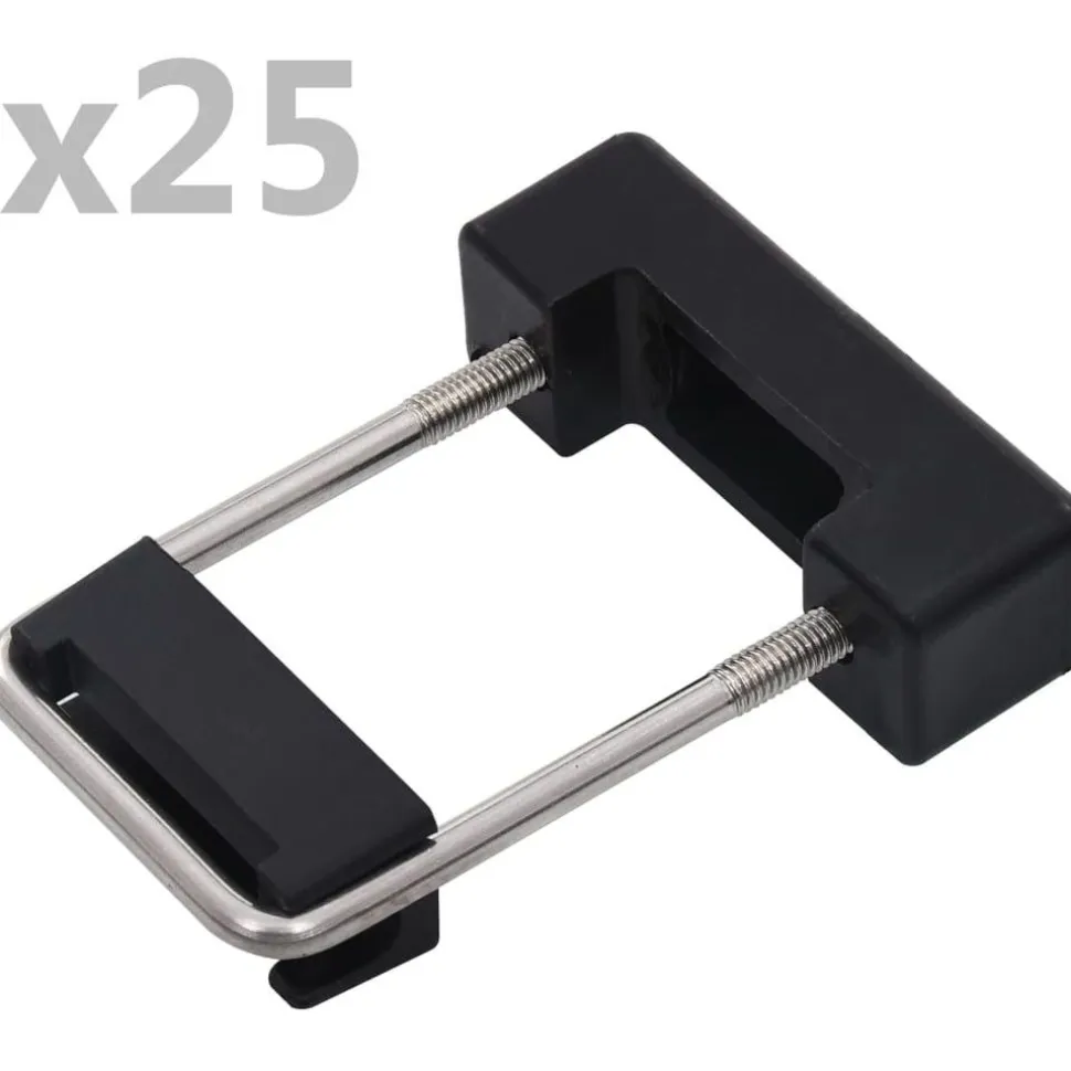 Aitatolpan U-liitin muovilla 60x40mm 25kpl