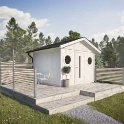 Aitatolppa Jabo Öckerö pääty, 70x70x715mm valkoinen