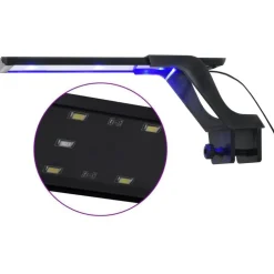 Akvaarion LED-valo kiinnittimillä 25-45 cm valkoinen