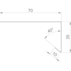 Alavesipelti Keraplast Pural 70x35mm, 3.0m, musta