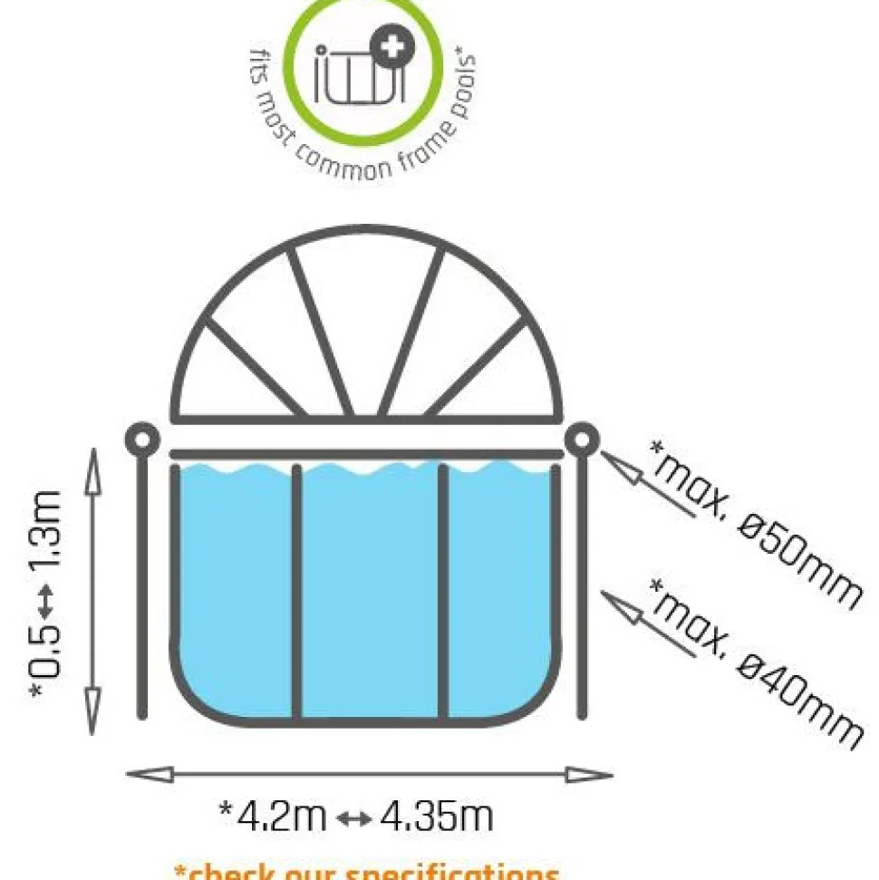 Allaskupu EXIT ECO, 244 cm, yleismalli