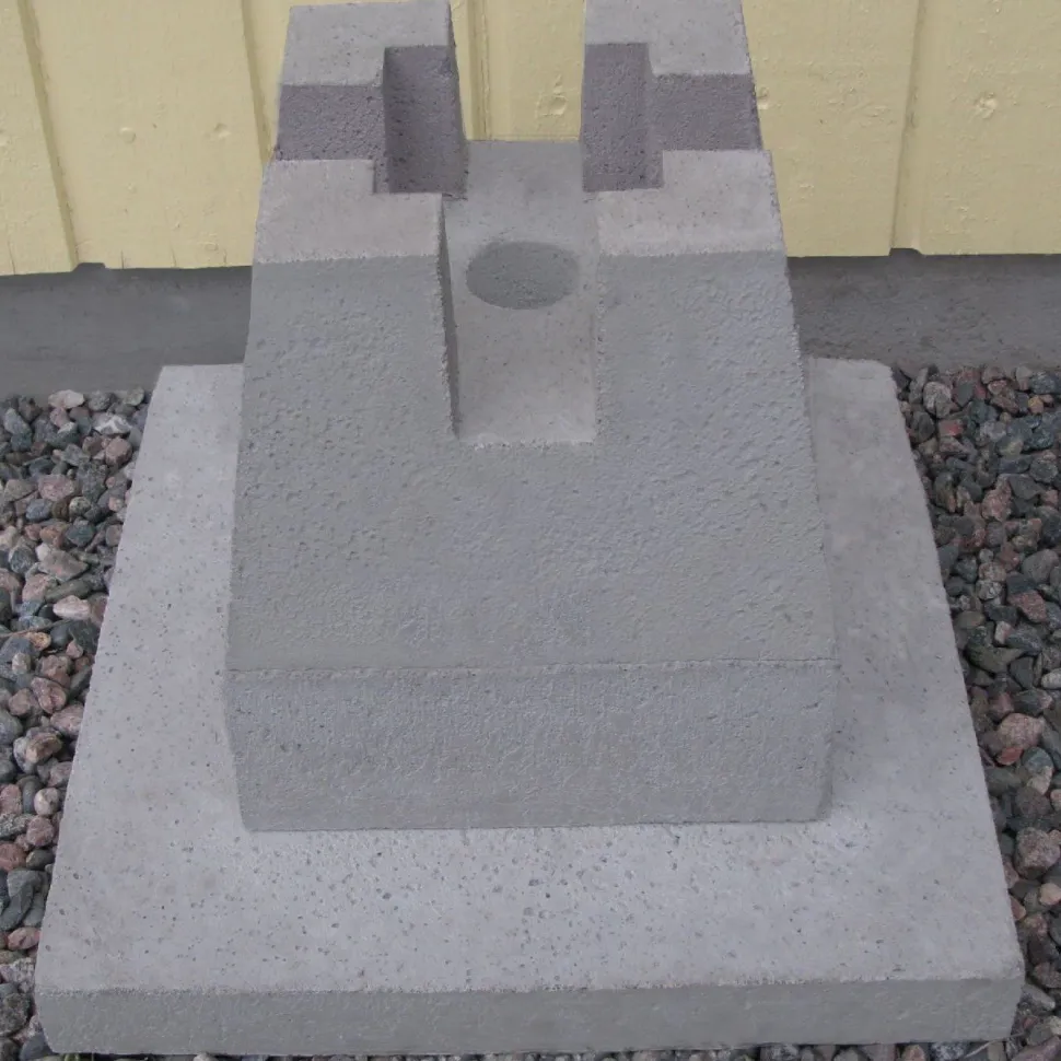 Anturakivi TEPE 400x400x50 mm ponttirakenteella harmaa