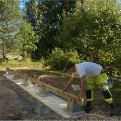 Anturakivi TEPE 400x400x50 mm ponttirakenteella harmaa