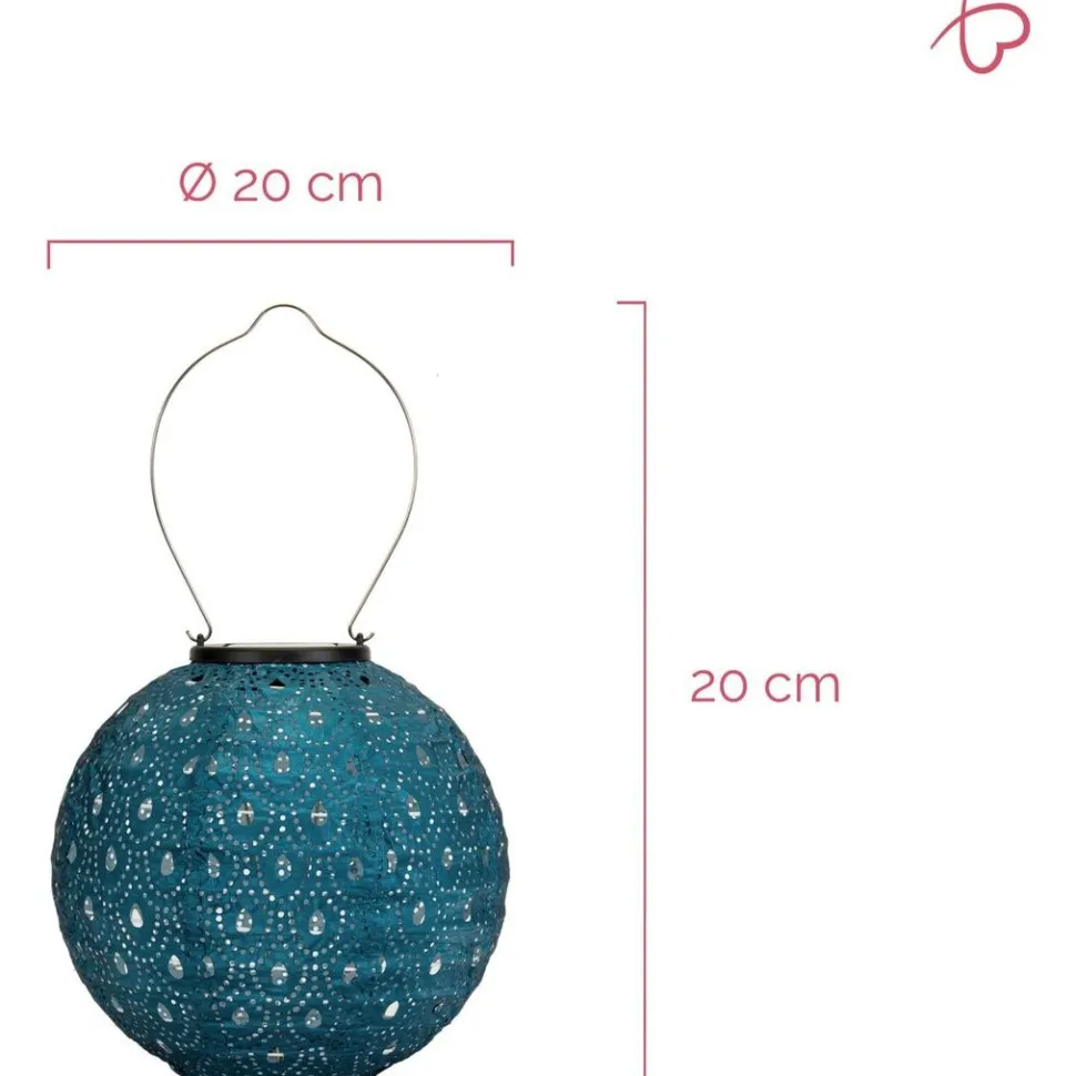 Aurinkokennolyhty Paulmann Pauleen Sunshine Charm, IP44, 3500K, tummansininen
