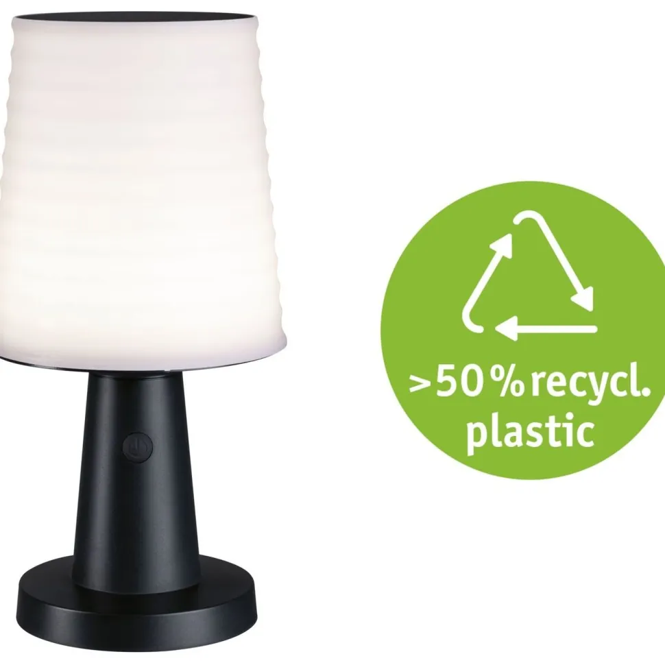 Aurinkokennopöytävalaisin Paulmann Ilanga 30cm IP44 2700K 125lm USB antrasiitti