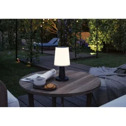 Aurinkokennopöytävalaisin Paulmann Ilanga 30cm IP44 2700K 125lm USB antrasiitti