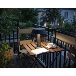 Aurinkokennopöytävalaisin Paulmann Soala 30.6cm 2700K 165lm 2.1W USB antrasiitti