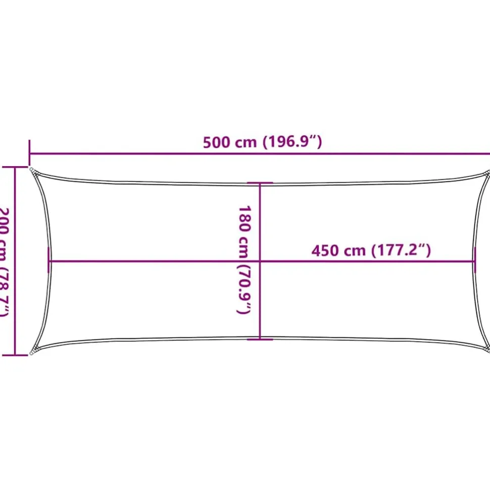 Aurinkopurje, 160 g/m² HDPE, eri värejä ja kokoja (16419)