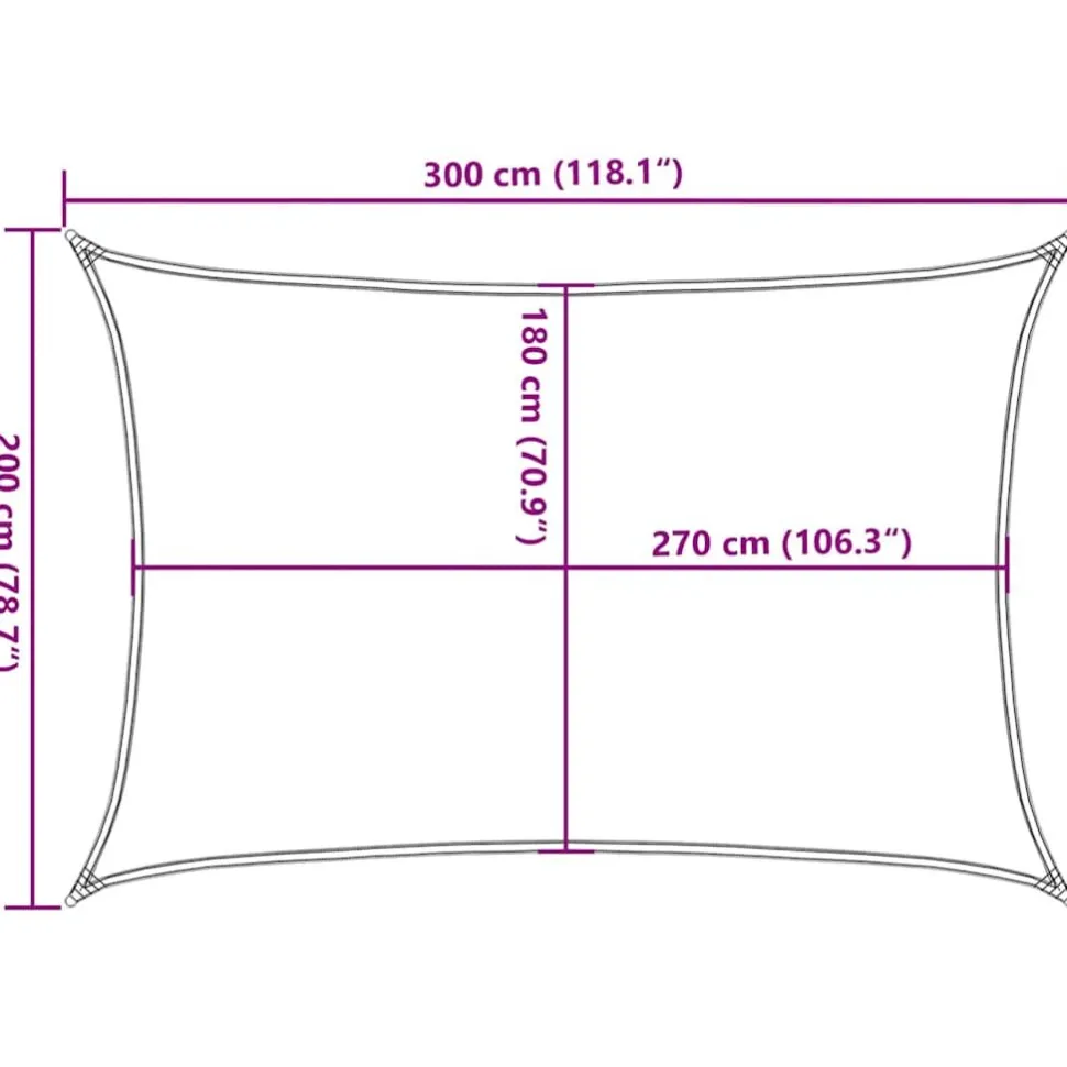 Aurinkopurje, 160 g/m² HDPE, eri värejä ja kokoja (16419)
