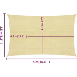 Aurinkopurje suorakulma, HDPE, 160g/m², eri kokoja ja värejä