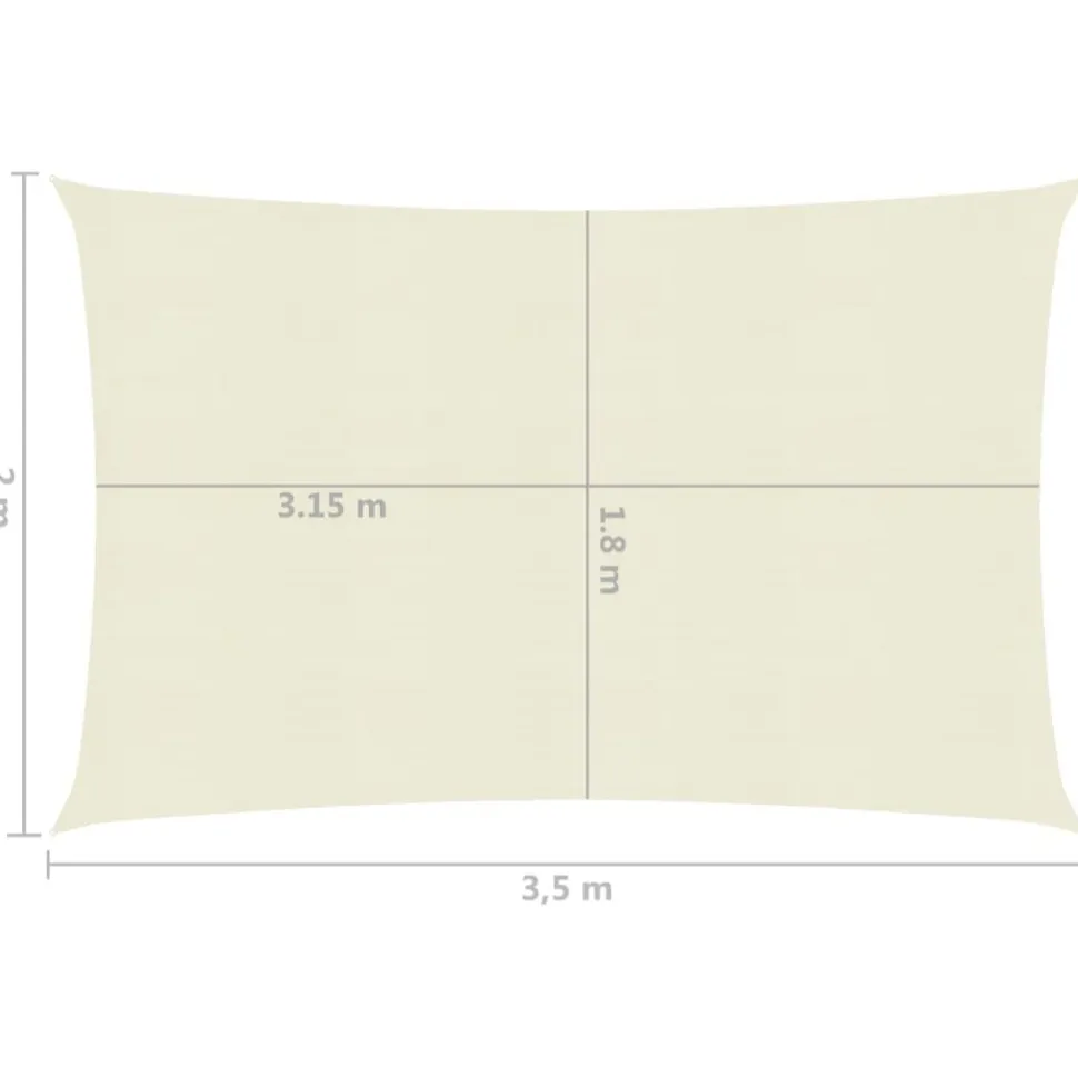 Aurinkopurje suorakulma, HDPE, 160g/m², eri kokoja ja värejä