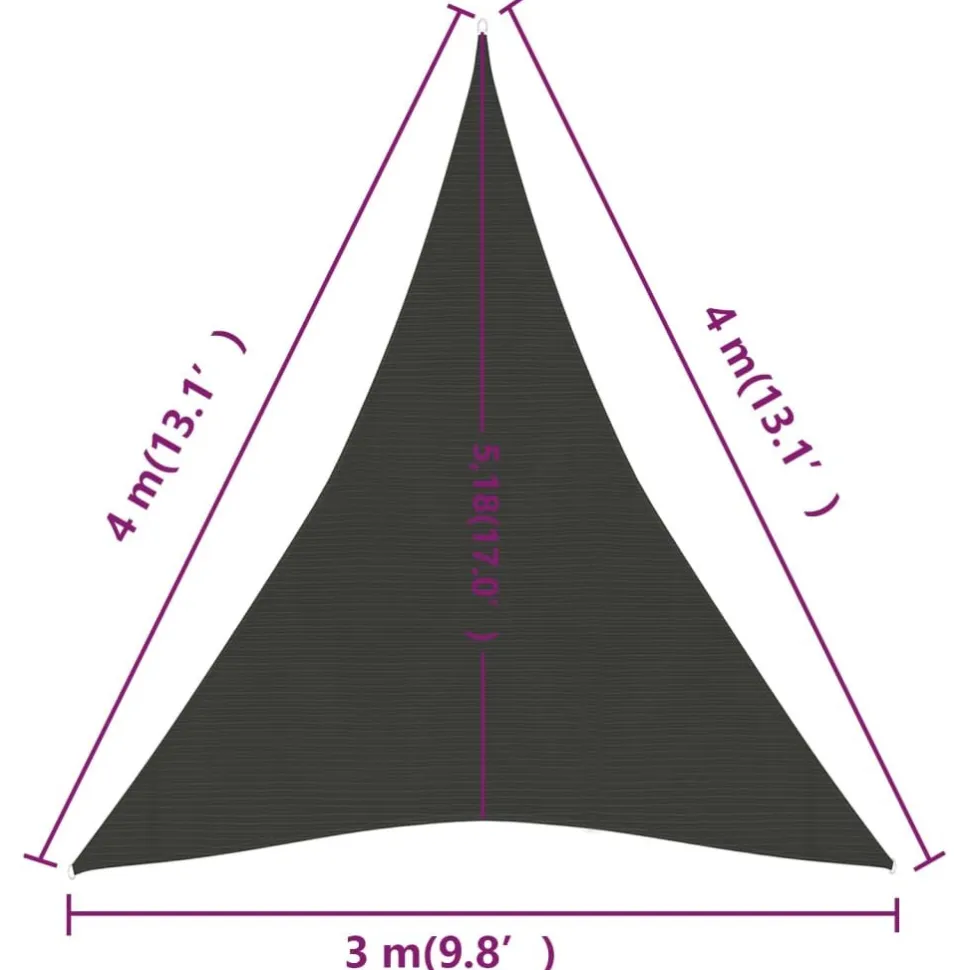 Aurinkopurje 160 g/m² 3x3x3 m HDPE valkoinen