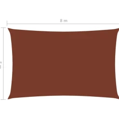 Aurinkopurje Oxford kangas suorakaide 5x8 m terrakotta