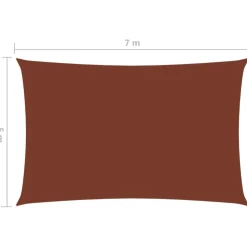 Aurinkopurje Oxford kangas suorakaide 5x7 m terrakotta