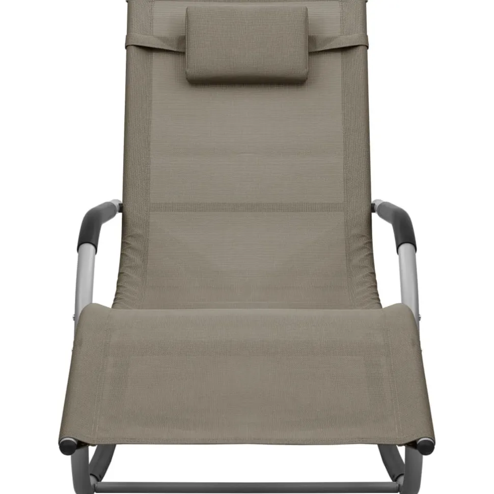 Aurinkotuoli textilene kerma/harmaa