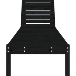 Aurinkotuolit 2 kpl musta 199,5x60x74 cm, mänty