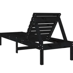 Aurinkotuolit 2 kpl musta 199,5x60x74 cm, mänty
