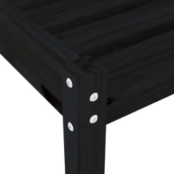 Aurinkotuolit 2 kpl musta 199,5x60x74 cm, mänty