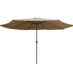 Aurinkovarjo metallirunko 400 cm harmaanruskea