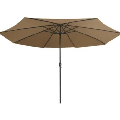 Aurinkovarjo metallirunko 400 cm harmaanruskea