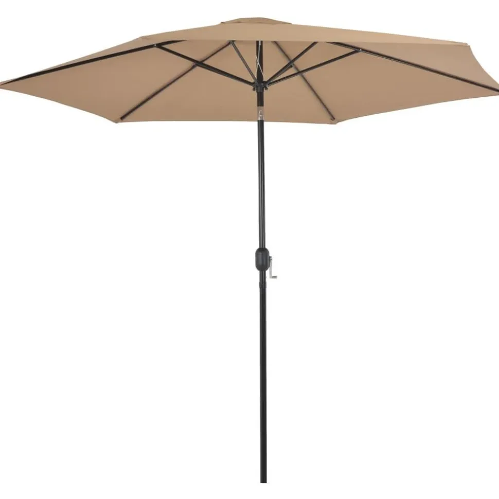 Aurinkovarjo metallirunko 300 cm harmaanruskea