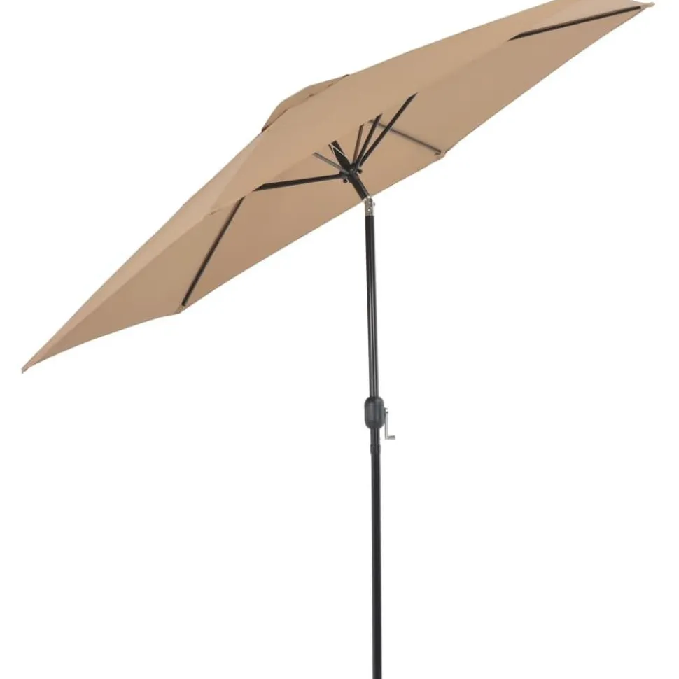 Aurinkovarjo metallirunko 300 cm harmaanruskea