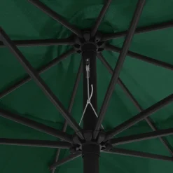Aurinkovarjo metallirunko 400 cm vihreä