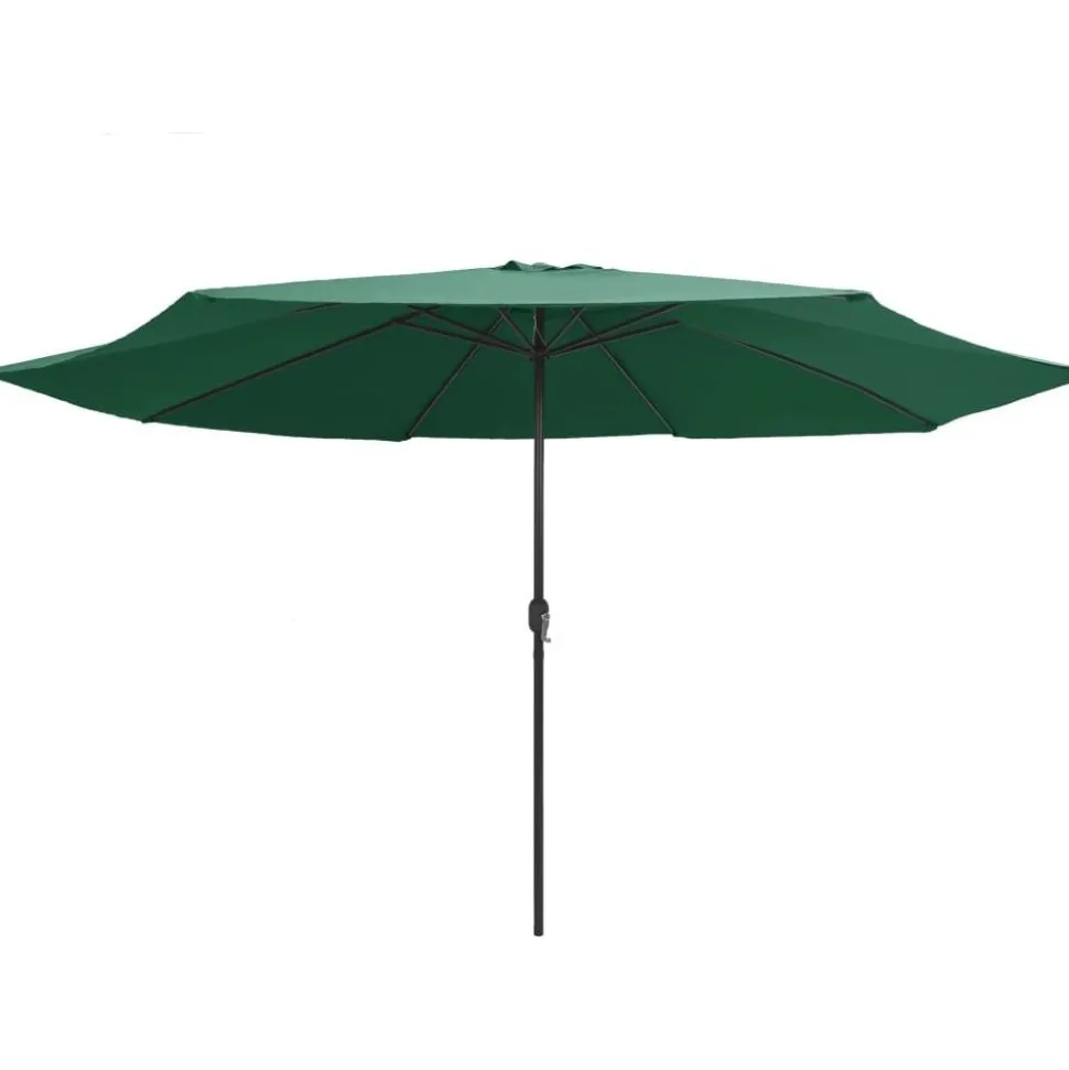 Aurinkovarjo metallirunko 400 cm vihreä