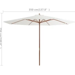 Aurinkovarjo puurungolla 350cm, eri värejä