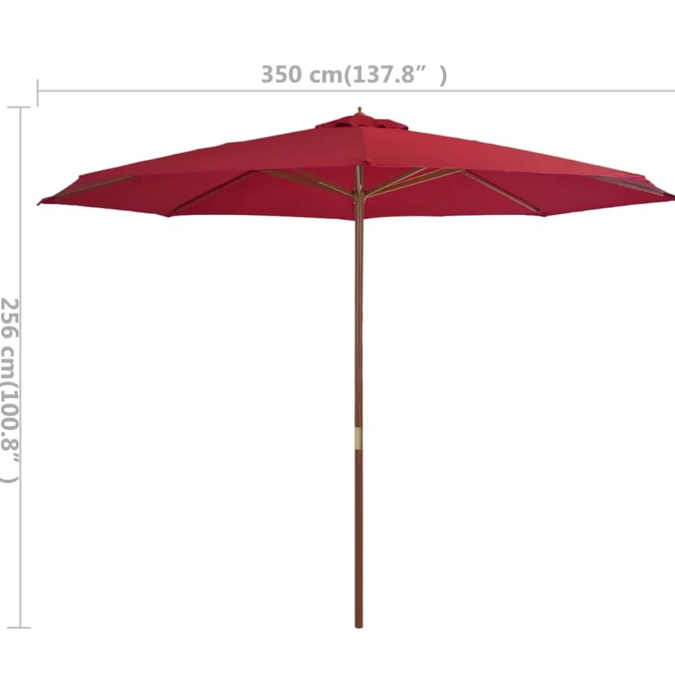 Aurinkovarjo puurungolla 350cm, eri värejä