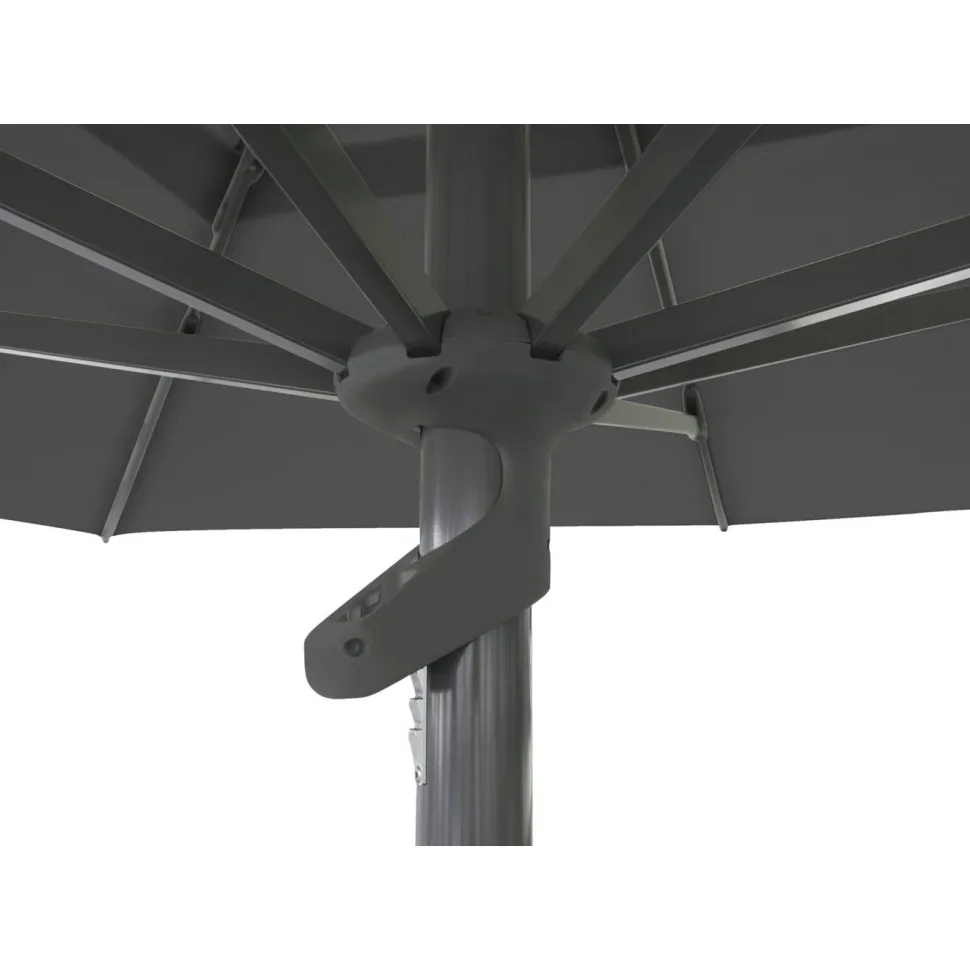 Aurinkovarjo Brafab Mozzo, 400x400cm, antrasiitti/harmaa