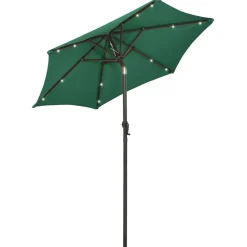 Aurinkovarjo LED-valolla 200x211 cm alumiini musta