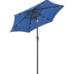 Aurinkovarjo LED-valolla 200x211 cm alumiini musta