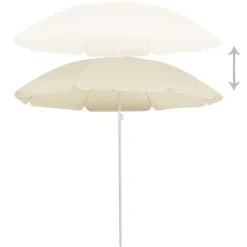 Aurinkovarjo terästanko 180 cm sininen