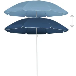 Aurinkovarjo terästanko 180 cm sininen