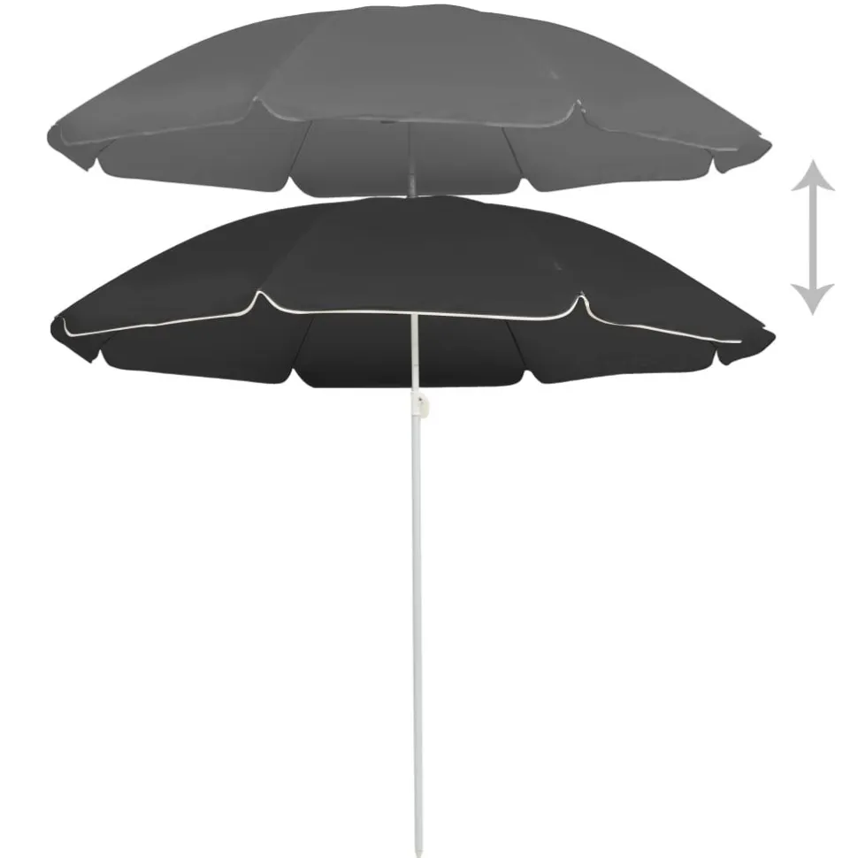 Aurinkovarjo terästanko 180 cm sininen