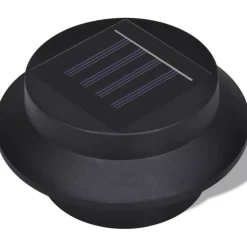 Aurinkovoimalla toimiva 6-osainen musta aitavalosarja