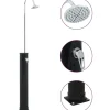 Aurinkovoimasuihku 214 cm 20l musta