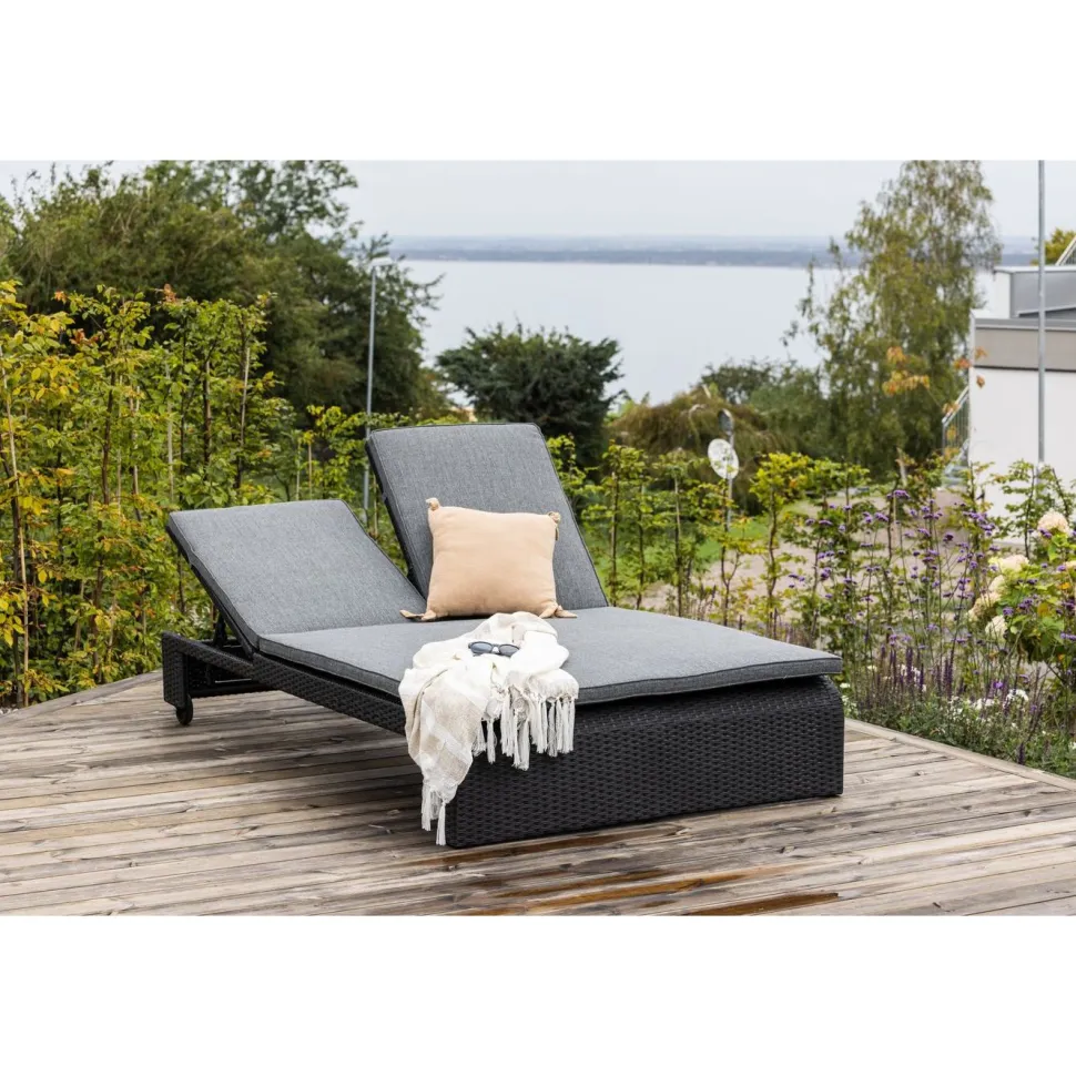 Aurinkovuode Venture Home London, 2 hengen, harmaa/musta