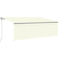 Automaattimarkiisi verhoLED/tuulisensori 3x2,5 m sininen/valkoinen