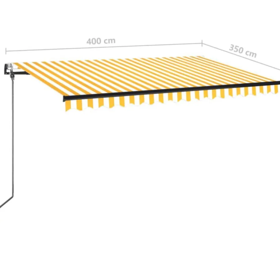 Automaattisesti sisäänkelattava markiisi 350x250 cm kerma