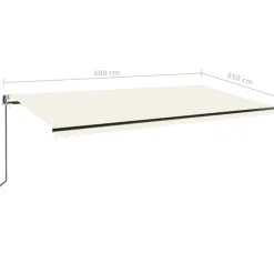 Automaattisesti sisäänkelattava markiisi 350x250 cm kerma