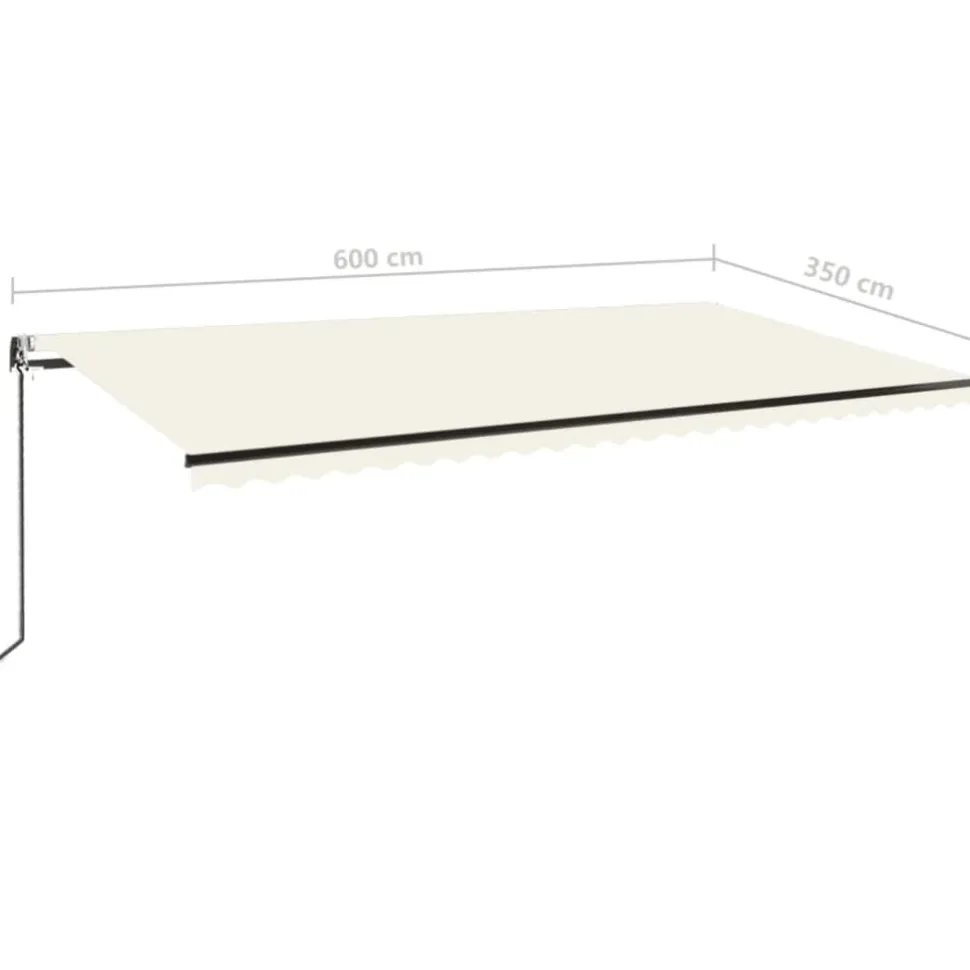 Automaattisesti sisäänkelattava markiisi 350x250 cm kerma