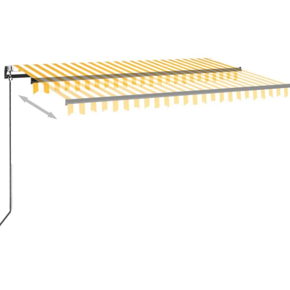 Automaattisesti sisäänkelattava markiisi 350x250 cm kerma