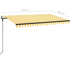 Automaattisesti sisäänkelattava markiisi 350x250 cm kerma