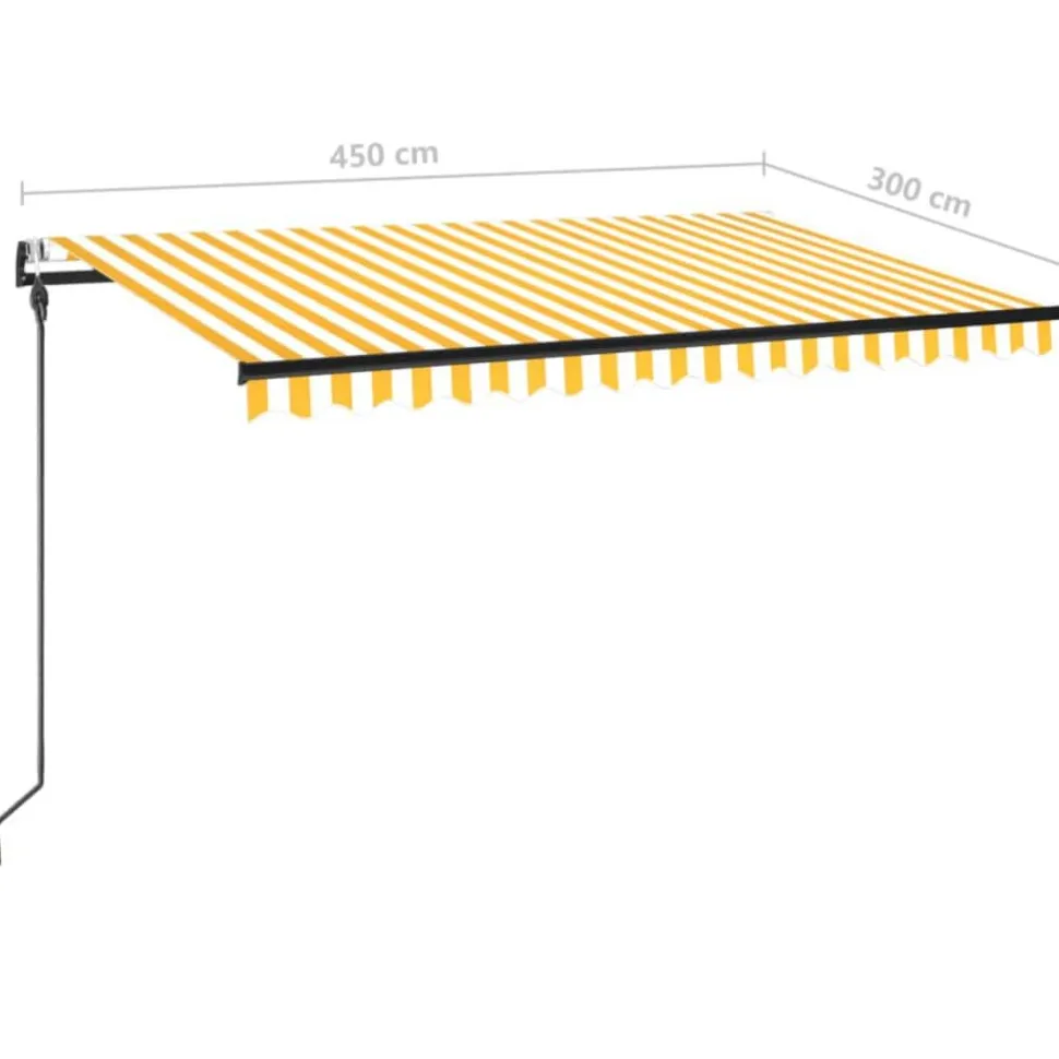 Automaattisesti sisäänkelattava markiisi 350x250 cm kerma