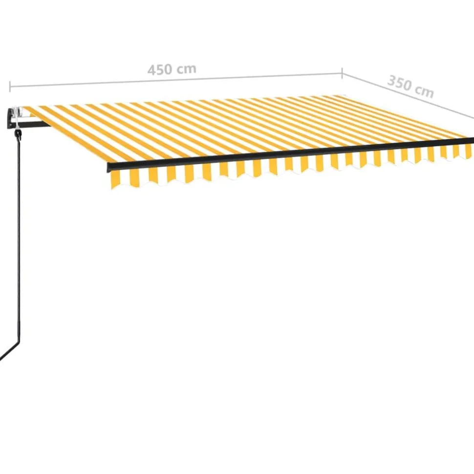 Automaattisesti sisäänkelattava markiisi 350x250 cm kerma