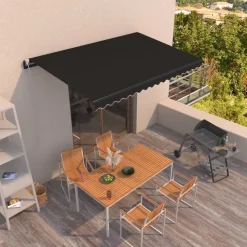 Automaattisesti sisäänkelattava markiisi 350x250 cm kerma